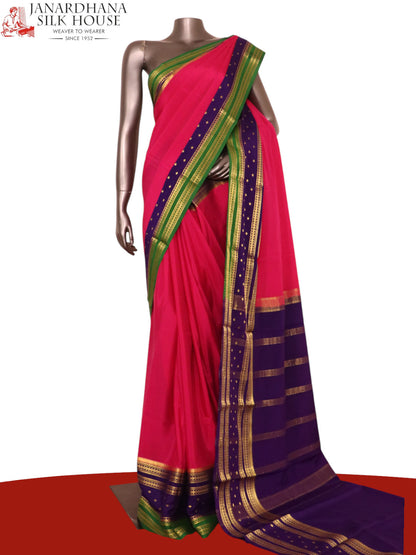 Pure Contrast Mysore Crepe Silk Saree AK211938