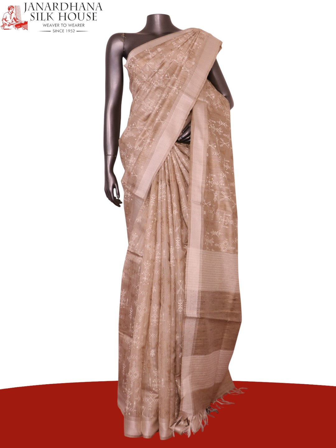 Handloom Pure Tussar Silk Saree AL203709