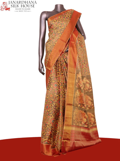 Pure Handloom Patola Ikat Silk Saree AL211559