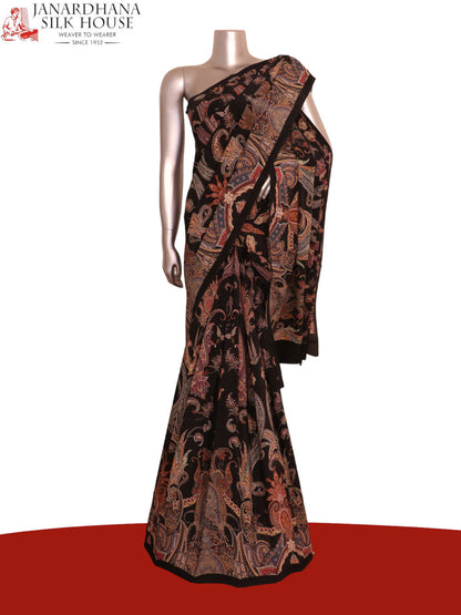 Designer Paisley Pure Crepe Silk Saree AJ211661