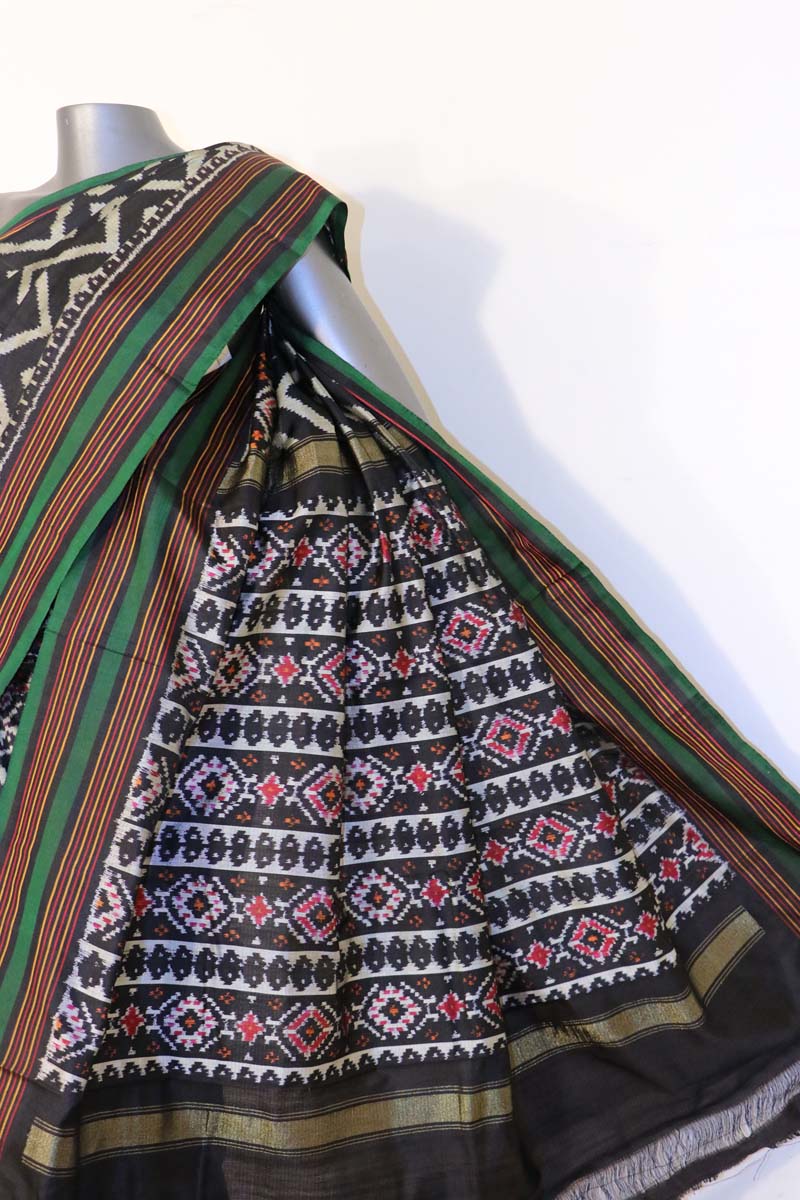 Handloom Ikat Patola Silk Saree AJ201156
