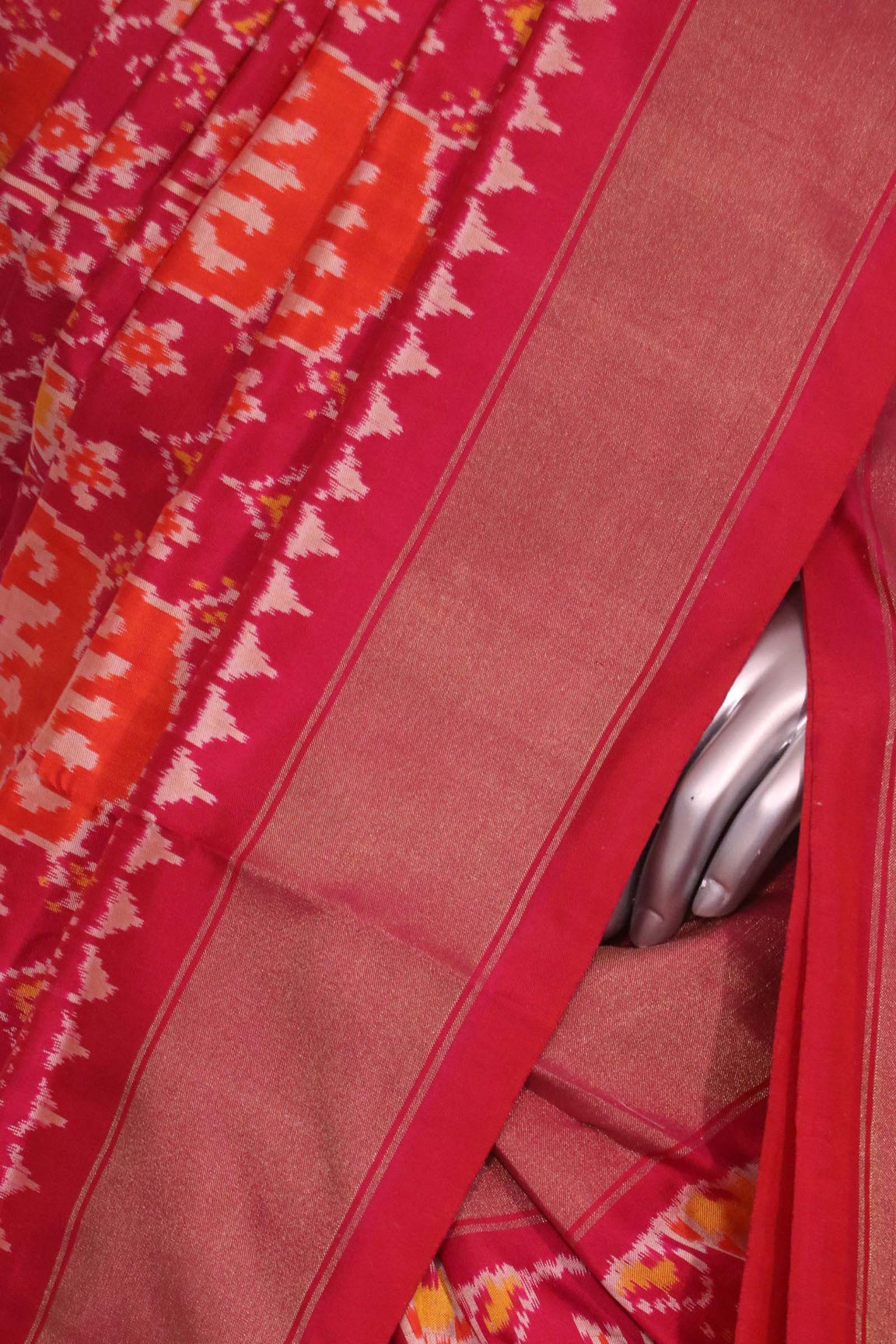 Pure Handloom Patola Ikat Silk Saree AL211731