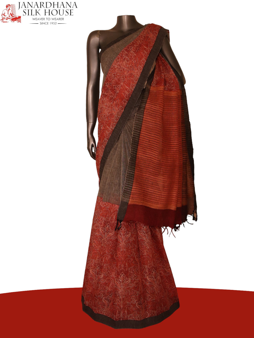 Pure Floral Soft Tussar Silk Saree AJ204726