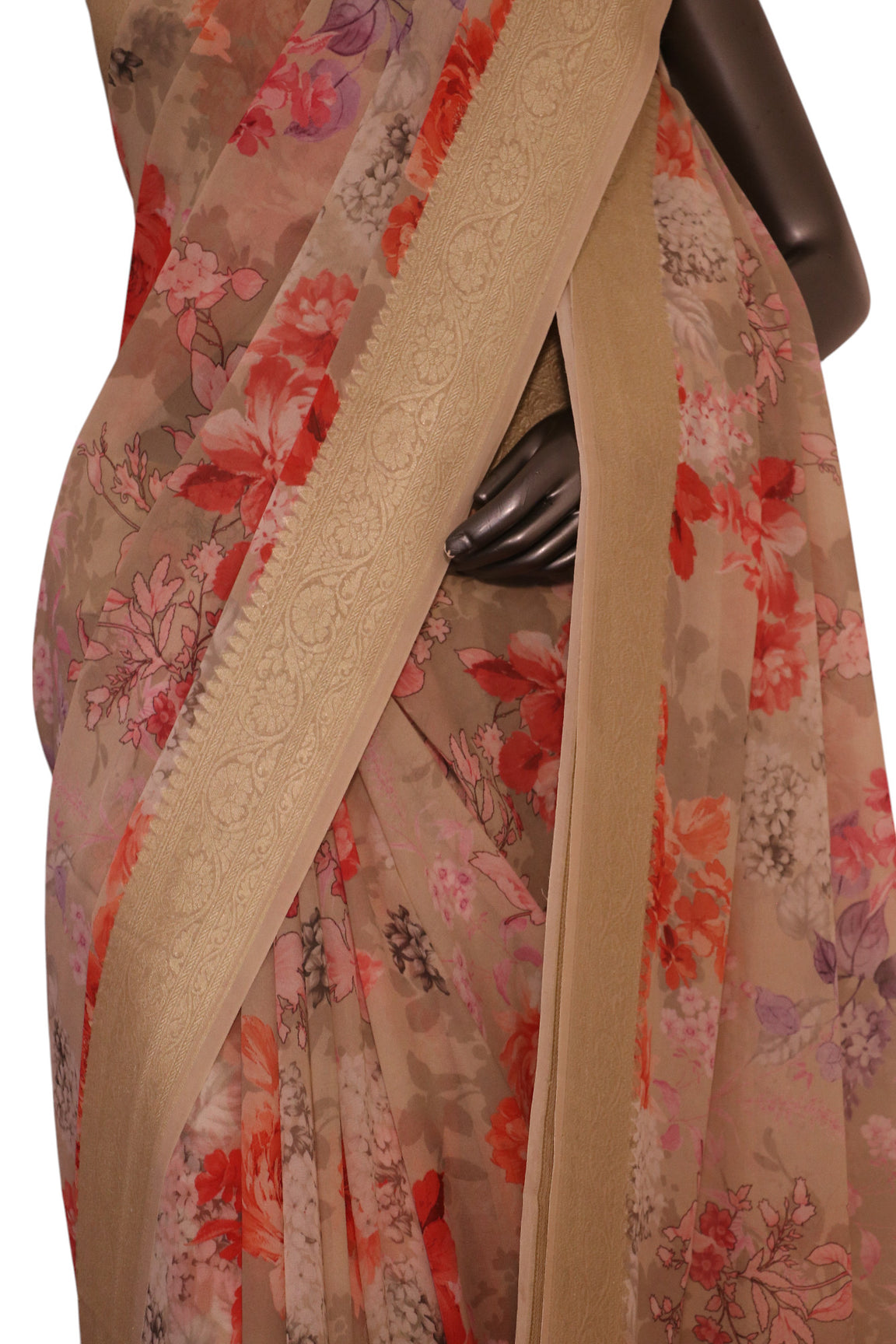Pure Printed Georgette Silk Saree AL200655