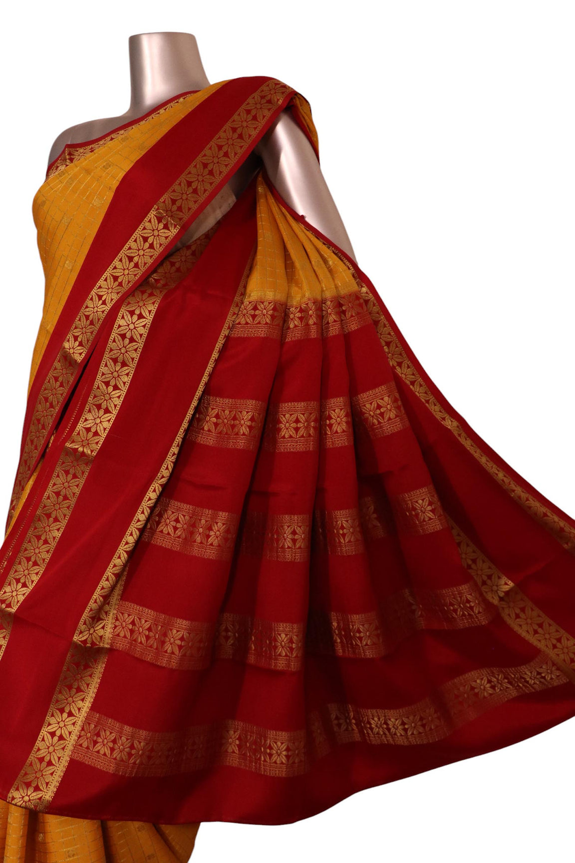 Pure Mysore Crepe Silk Saree AL200163