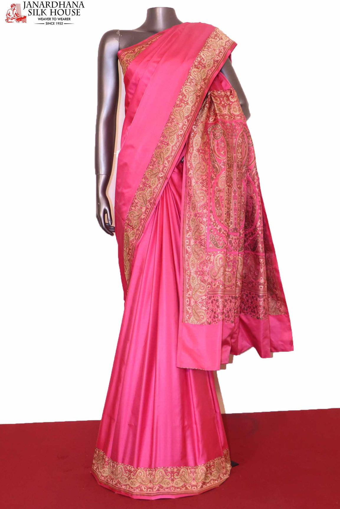Exquisite Satin Silk Banarasi Valkalam Handloom Saree AI202527