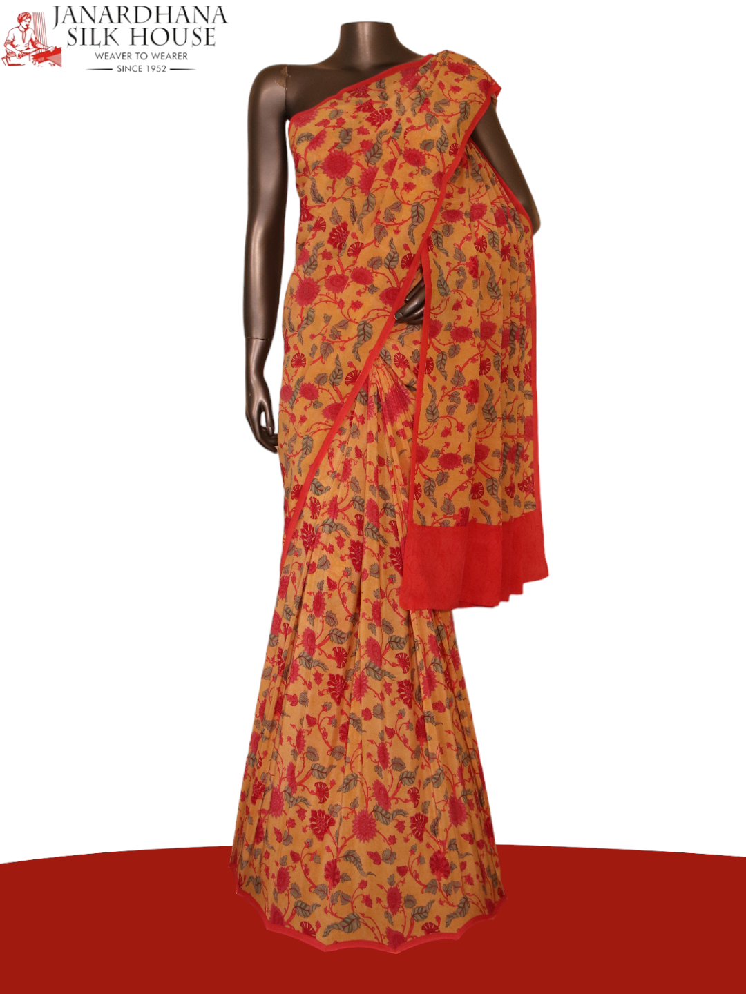 Exclusive Floral Pure Crepe Silk Saree AJ205467