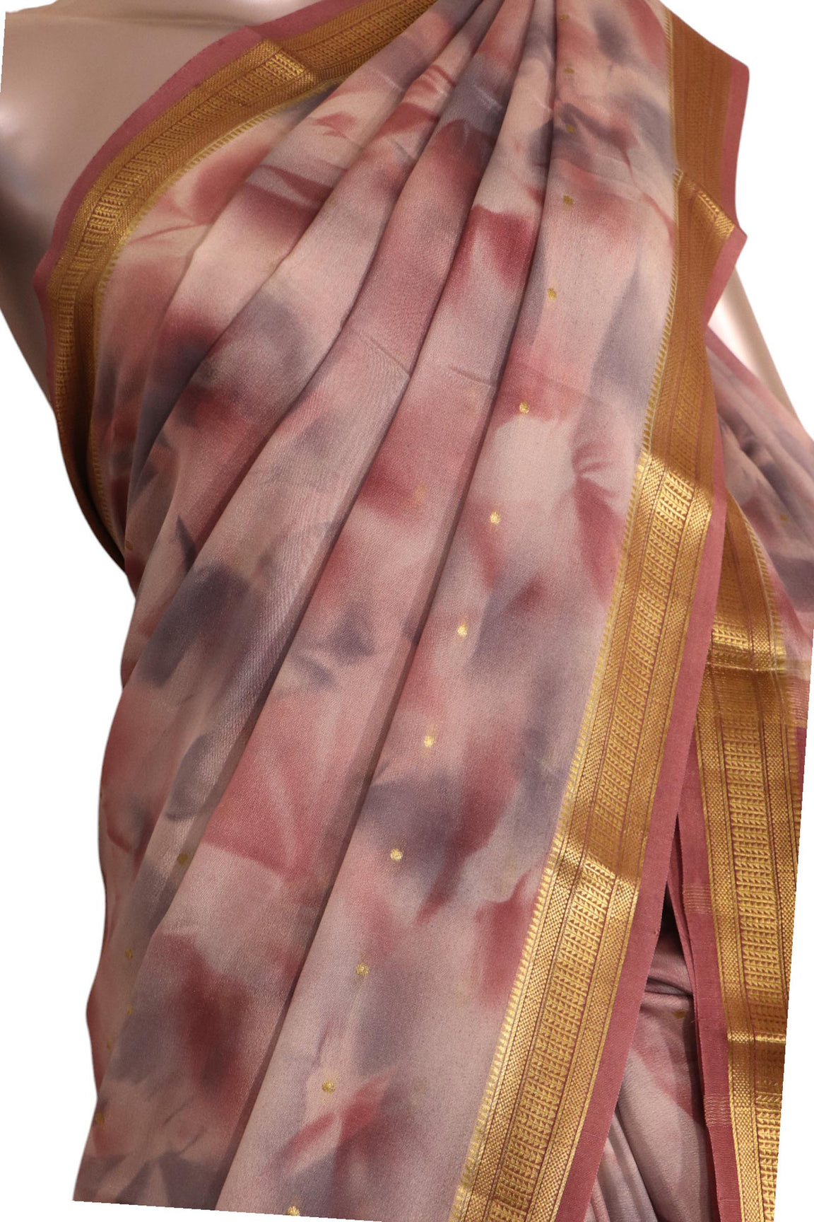 Pure Shaded Butta Mysore Crepe Silk Saree AK208970