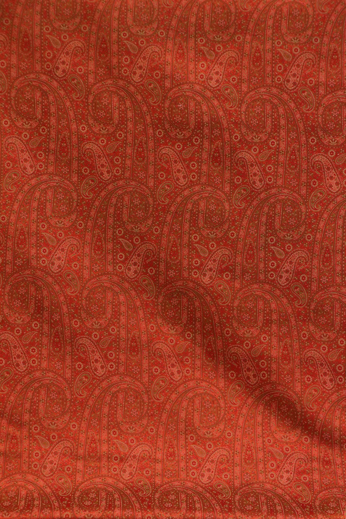Handloom Pure Silk Jamawar Fabric AK204591