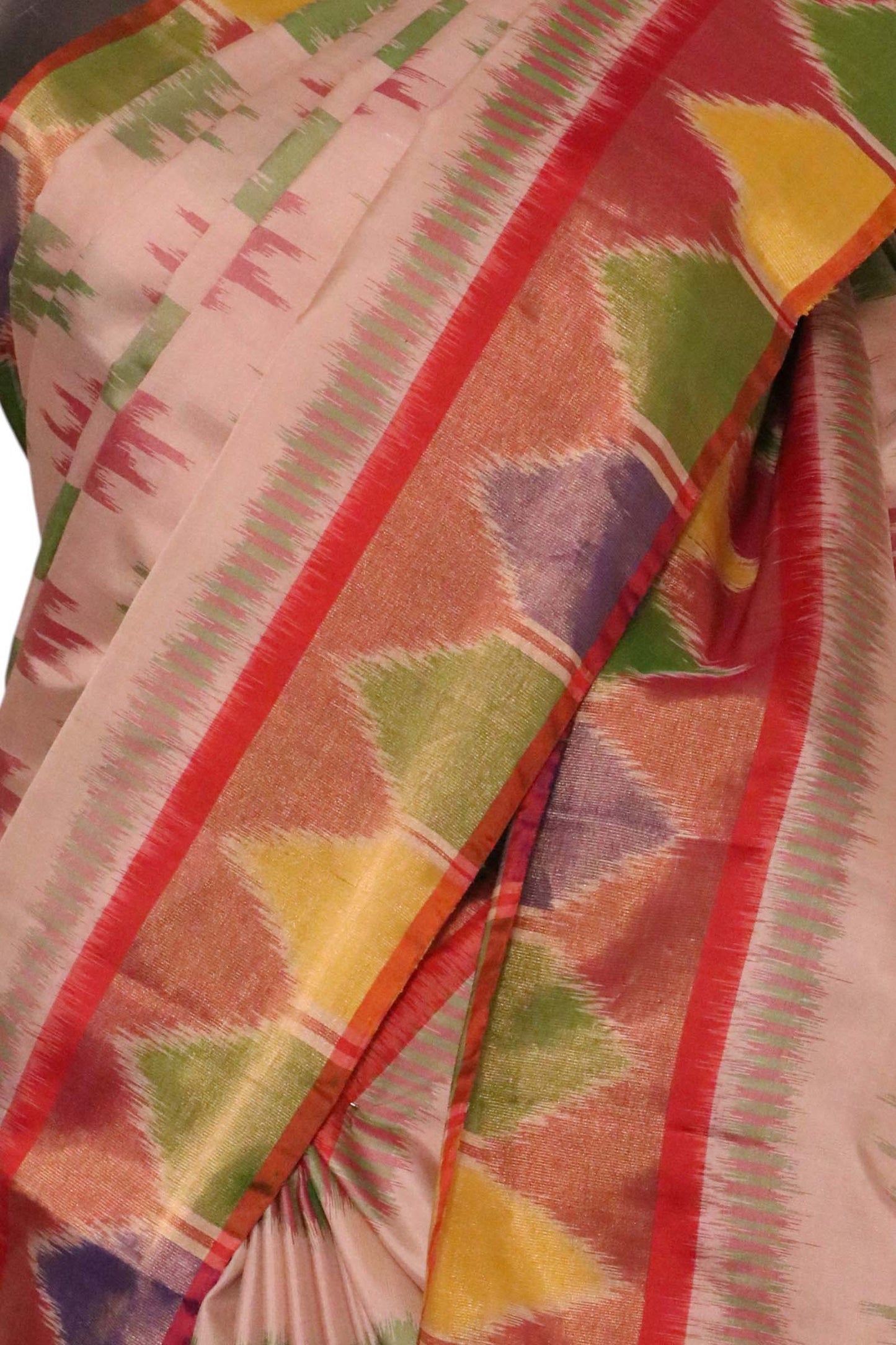 designer exclusive handloom ikat soft silk saree al211568