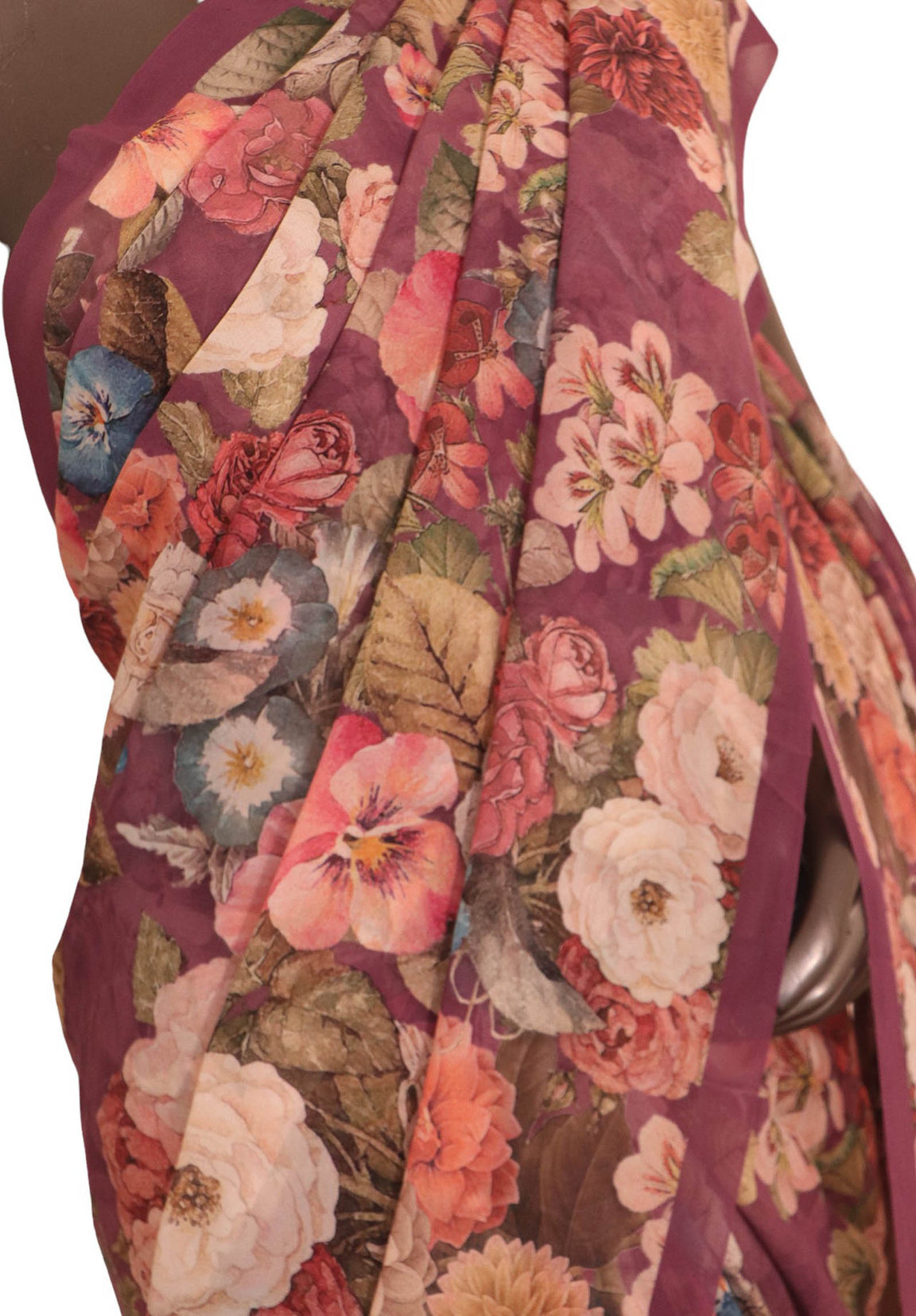 Designer Exclusive Floral Pure Georgette Silk Saree AK202010