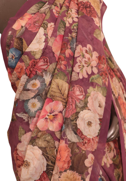 Designer Exclusive Floral Pure Georgette Silk Saree AK202010