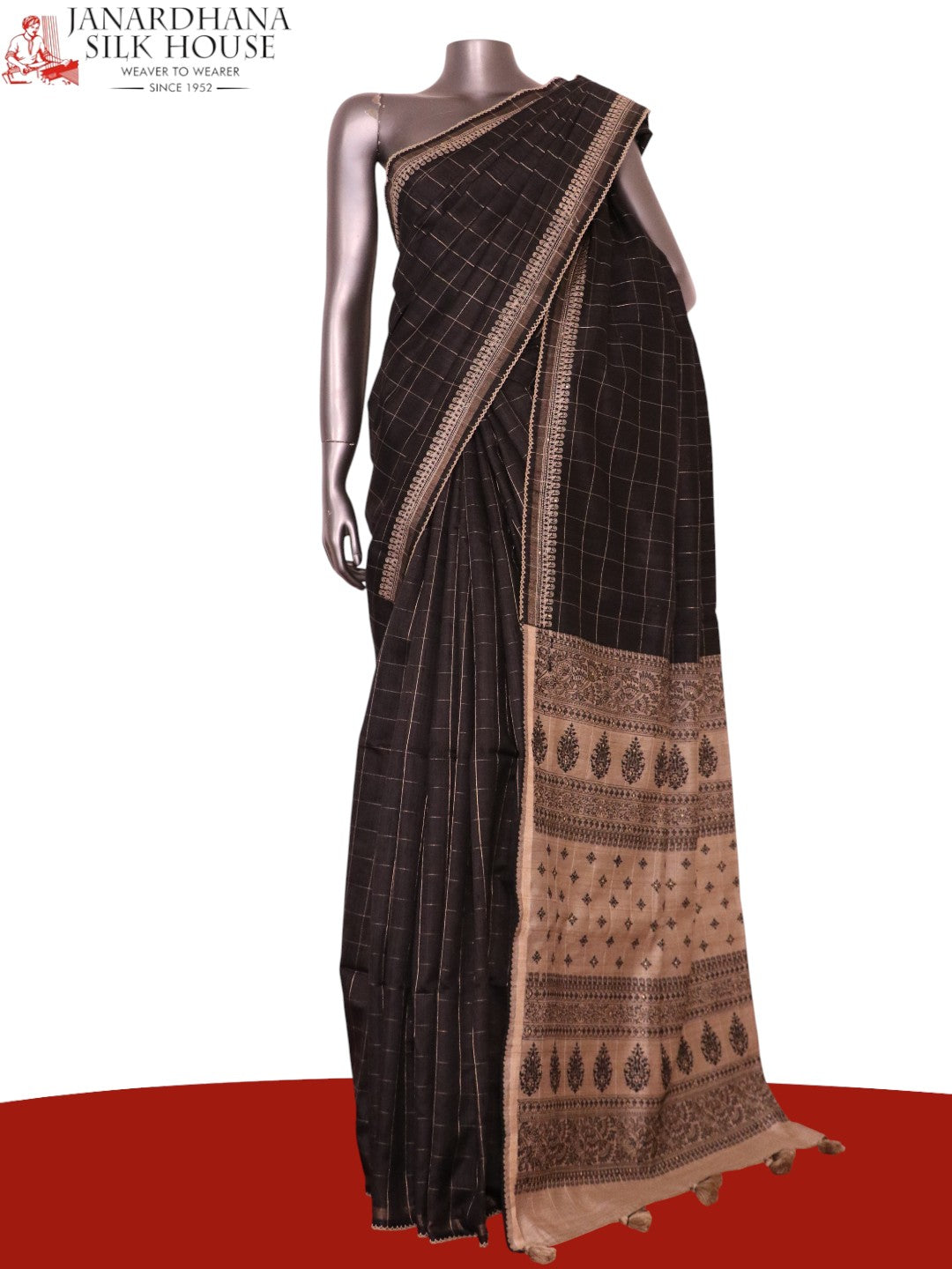 Handloom Pure Tussar Silk Saree AL209560