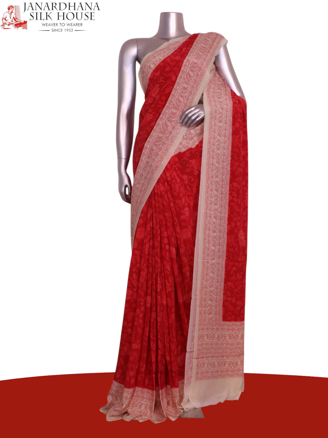 Floral  Pure Crepe Silk Saree AL202189