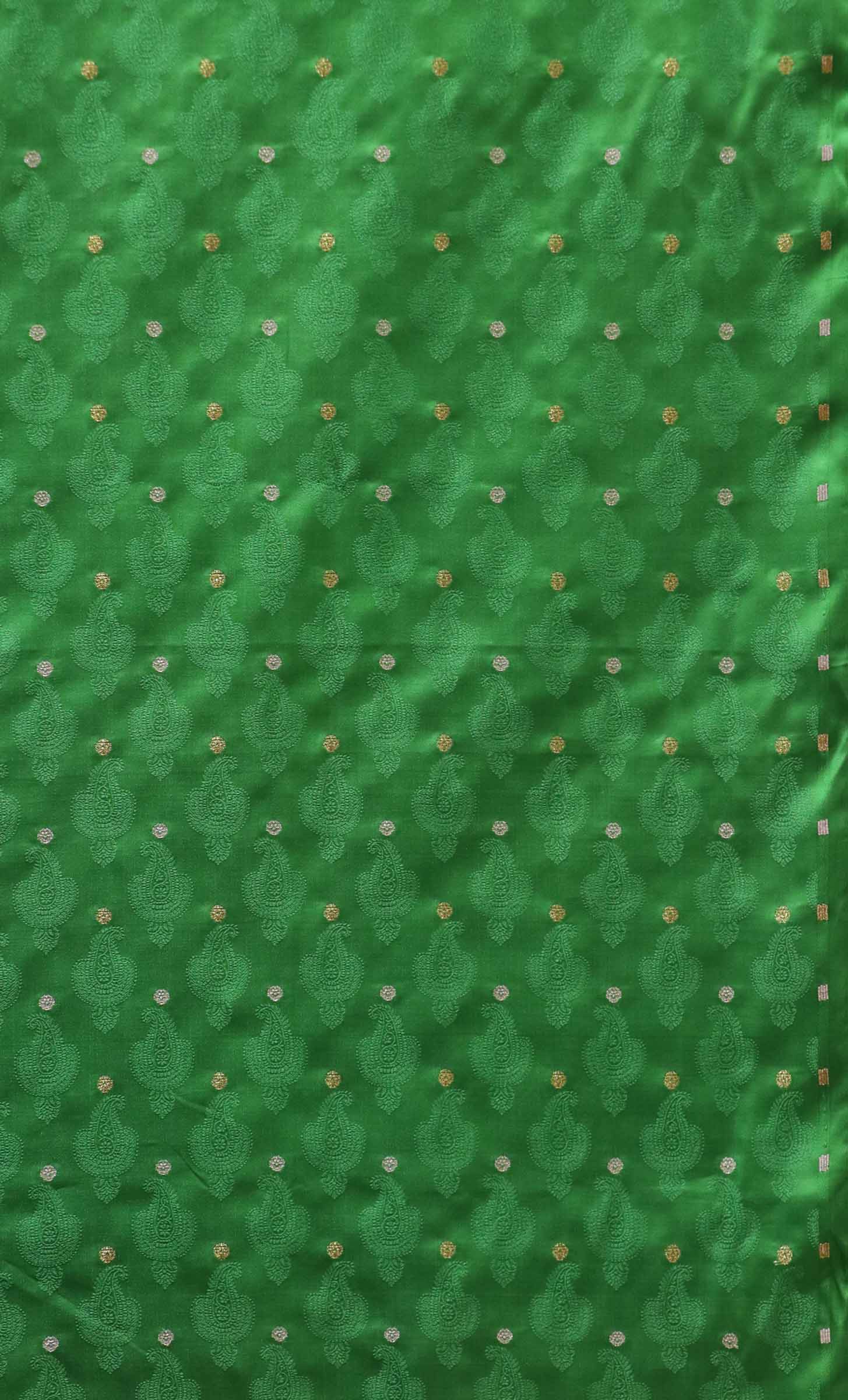 Handloom Pure Jamawar Silk Fabric AE205187
