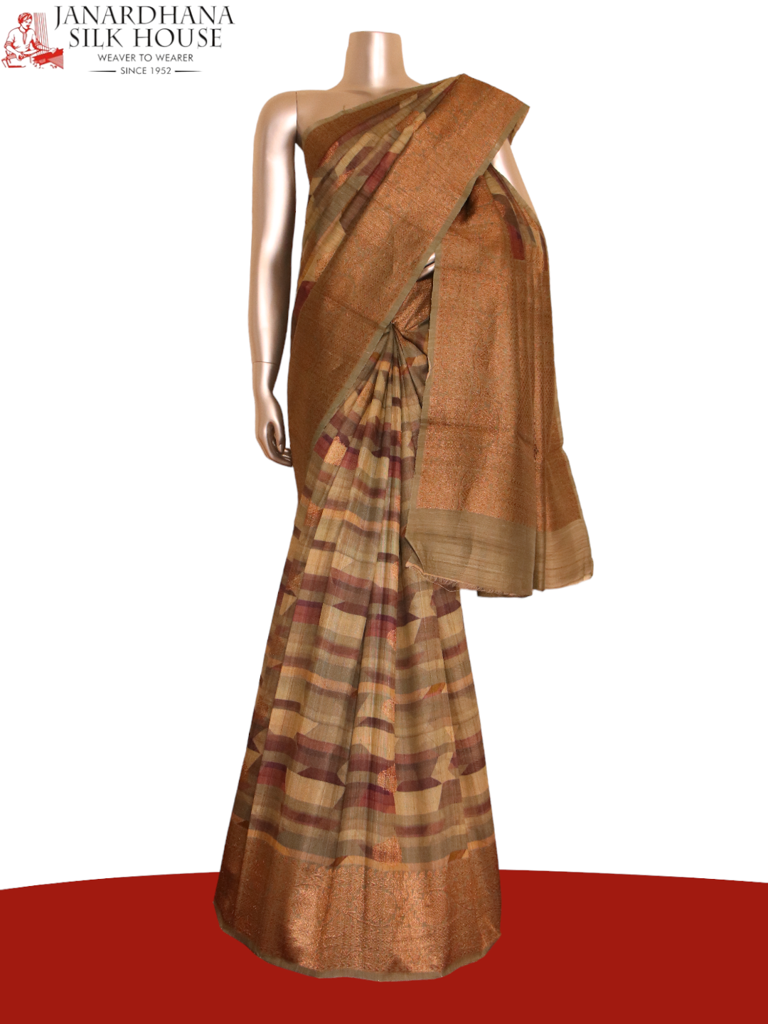 Designer Pure Tussar Silk Saree AJ210426