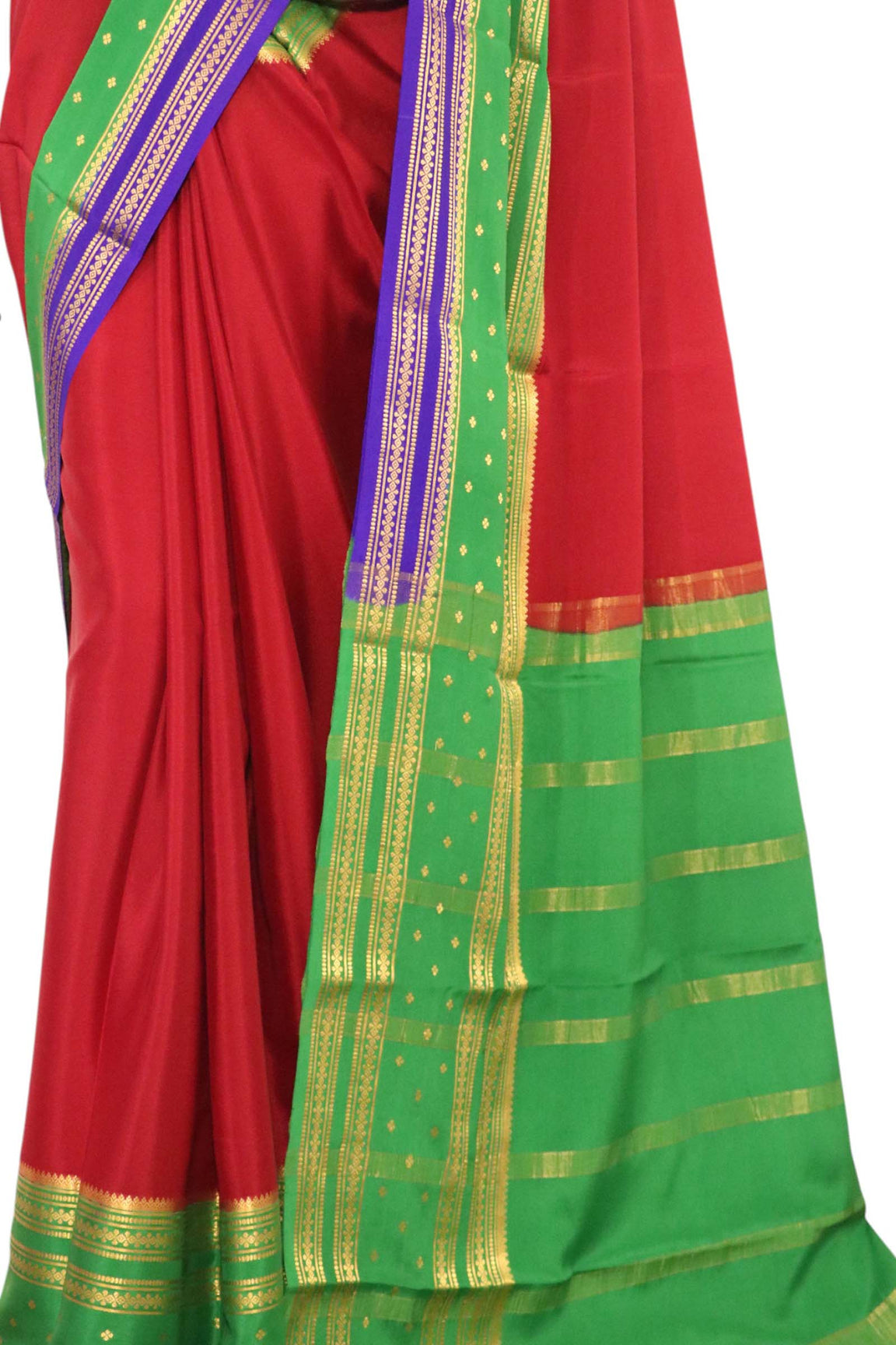 Pure Contrast Mysore Crepe Silk Saree AK211937