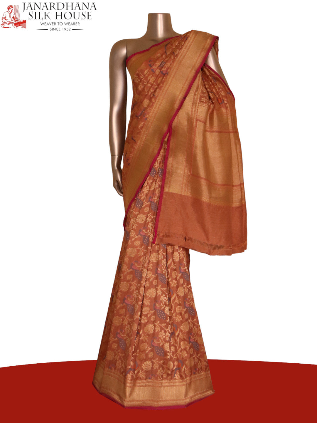 Grand Floral Wedding Banarasi Silk Saree AJ206320
