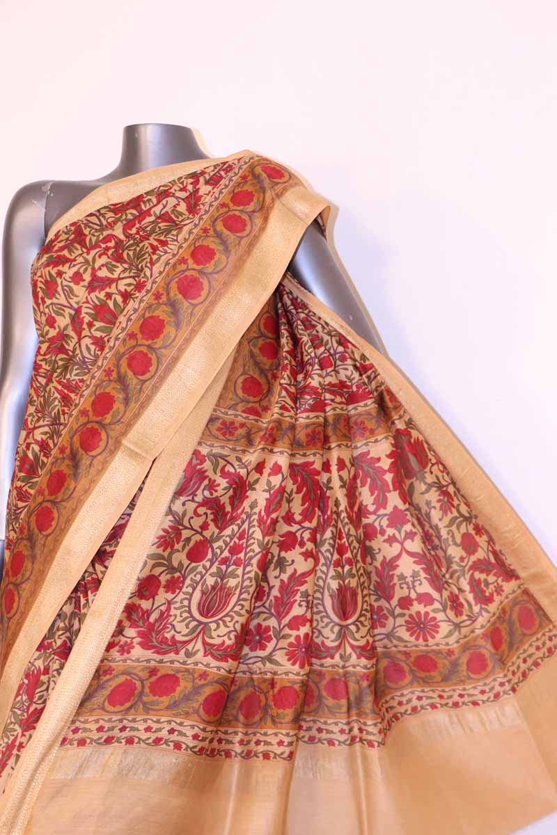 Floral Printed Pure Cotton Saree AI208367