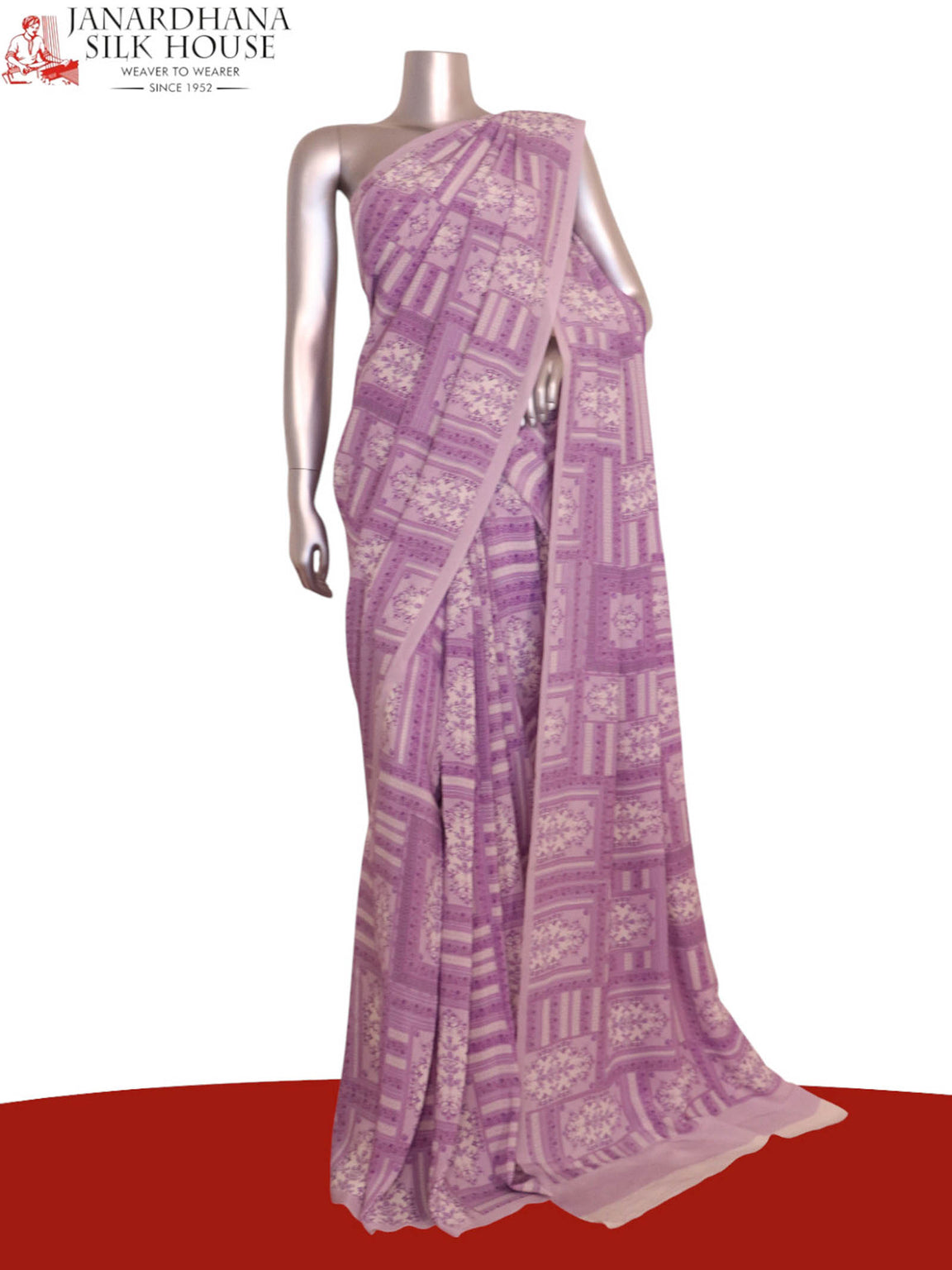 Floral  Pure Crepe Silk Saree AL200625