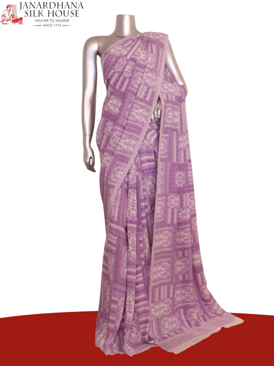Floral  Pure Crepe Silk Saree AL200625