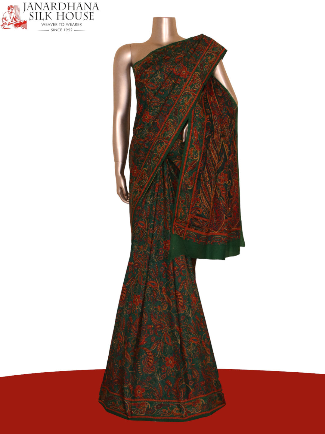 Designer Floral Paisley Printed Silk Saree AJ206982