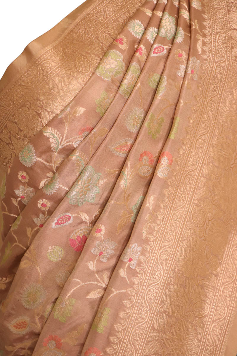 Designer Floral Meenakari Wedding Banarasi Silk Saree AJ202671