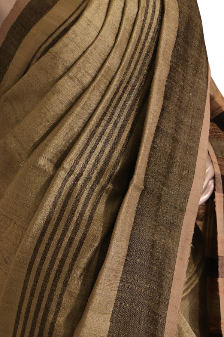 Handloom Pure Tussar Silk Saree AJ204627