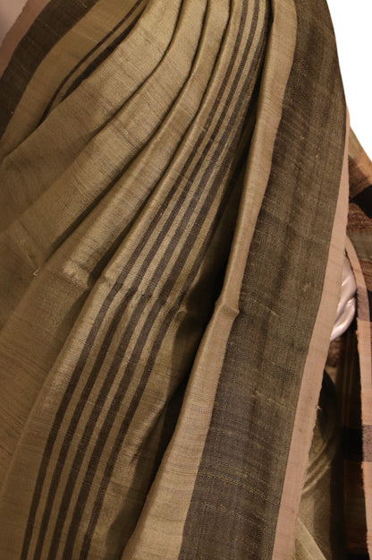 Handloom Pure Tussar Silk Saree AJ204627