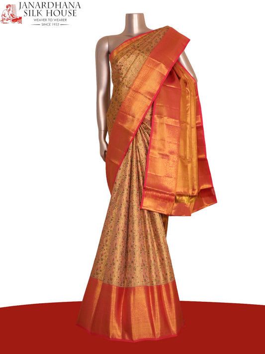Pure Brocade Tissue Kanjeevaram Silk Saree AK201301