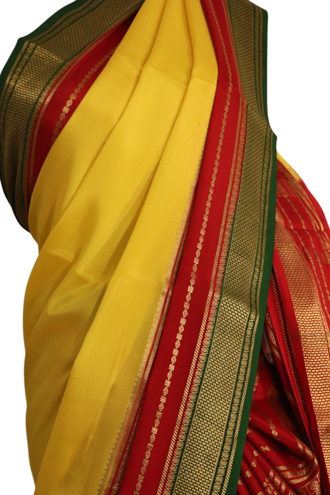 Pure Multi Contrast Mysore Crepe Silk Saree AK203410