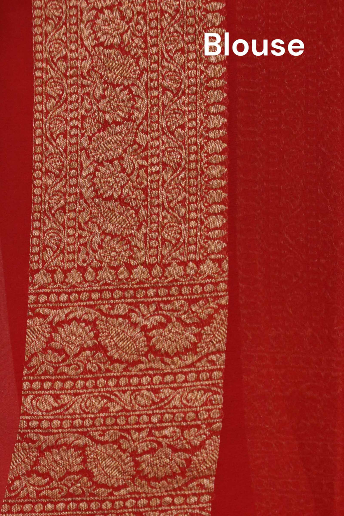Double Contrast Handloom Banarasi Georgette Silk Saree AK200203