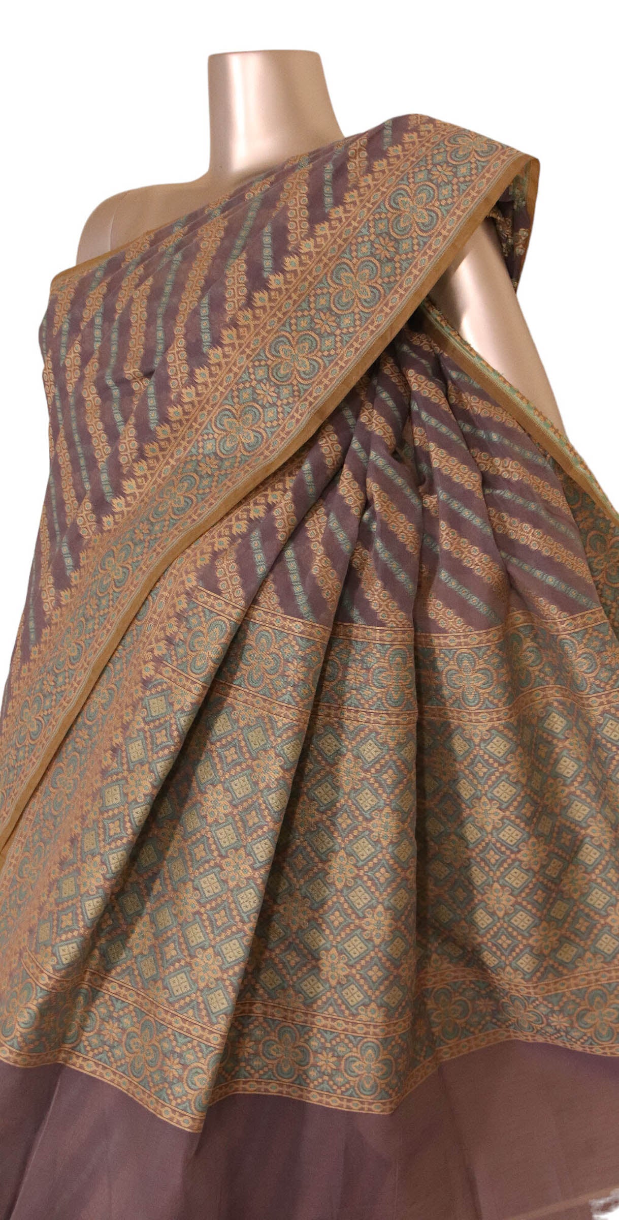 handloom banarasi kora cotton saree aj202532