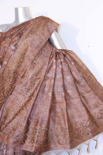 Embroidery Art Silk Saree AI205032
