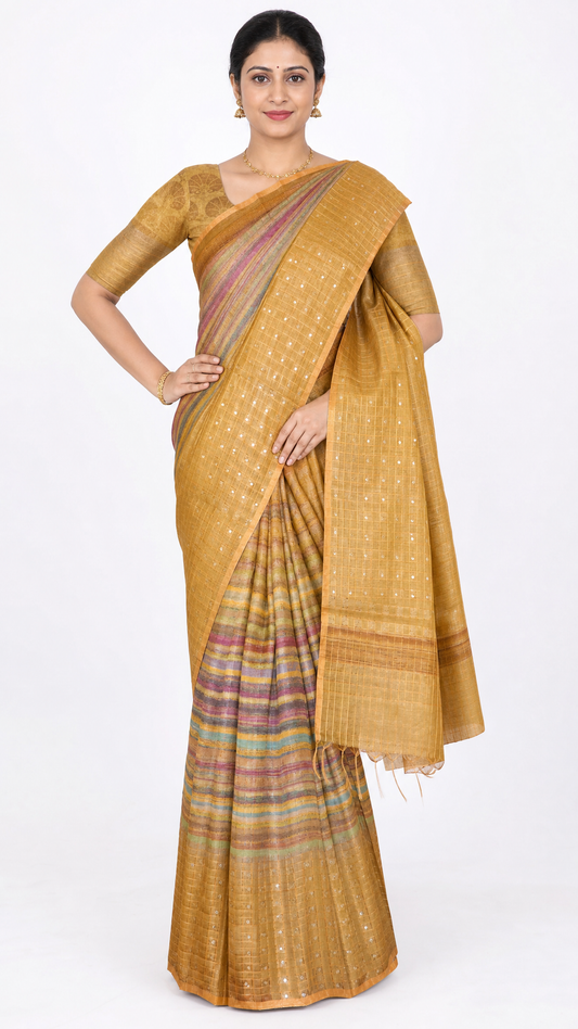 Handloom Pure Tussar Silk Saree AI209161