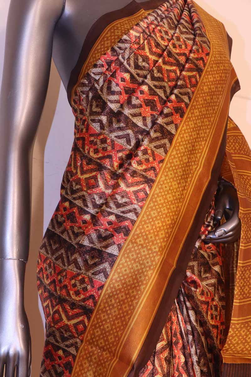 Exclusive Printed Pure Tussar Silk Saree AG203061