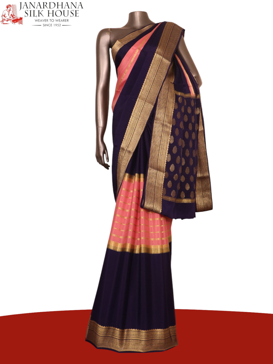 Pure Veldhari Zari Lines Mysore Crepe Silk Saree AK211282