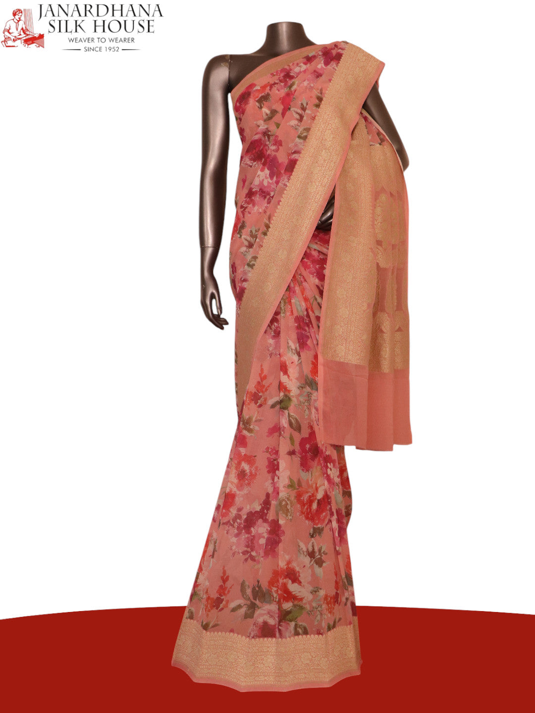 Pure Floral Georgette Silk Saree AK202412
