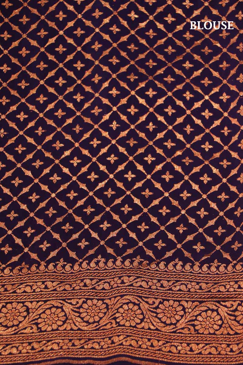 Handloom Exclusive Pure Banarasi Crepe Silk Saree AI210638
