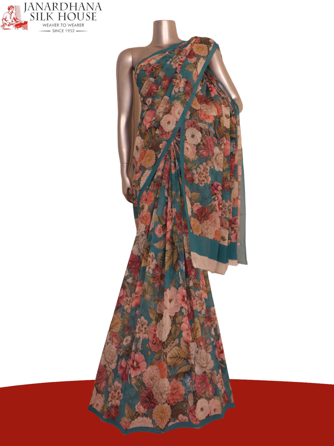 Designer Exclusive Floral Pure Georgette Silk Saree AK201998