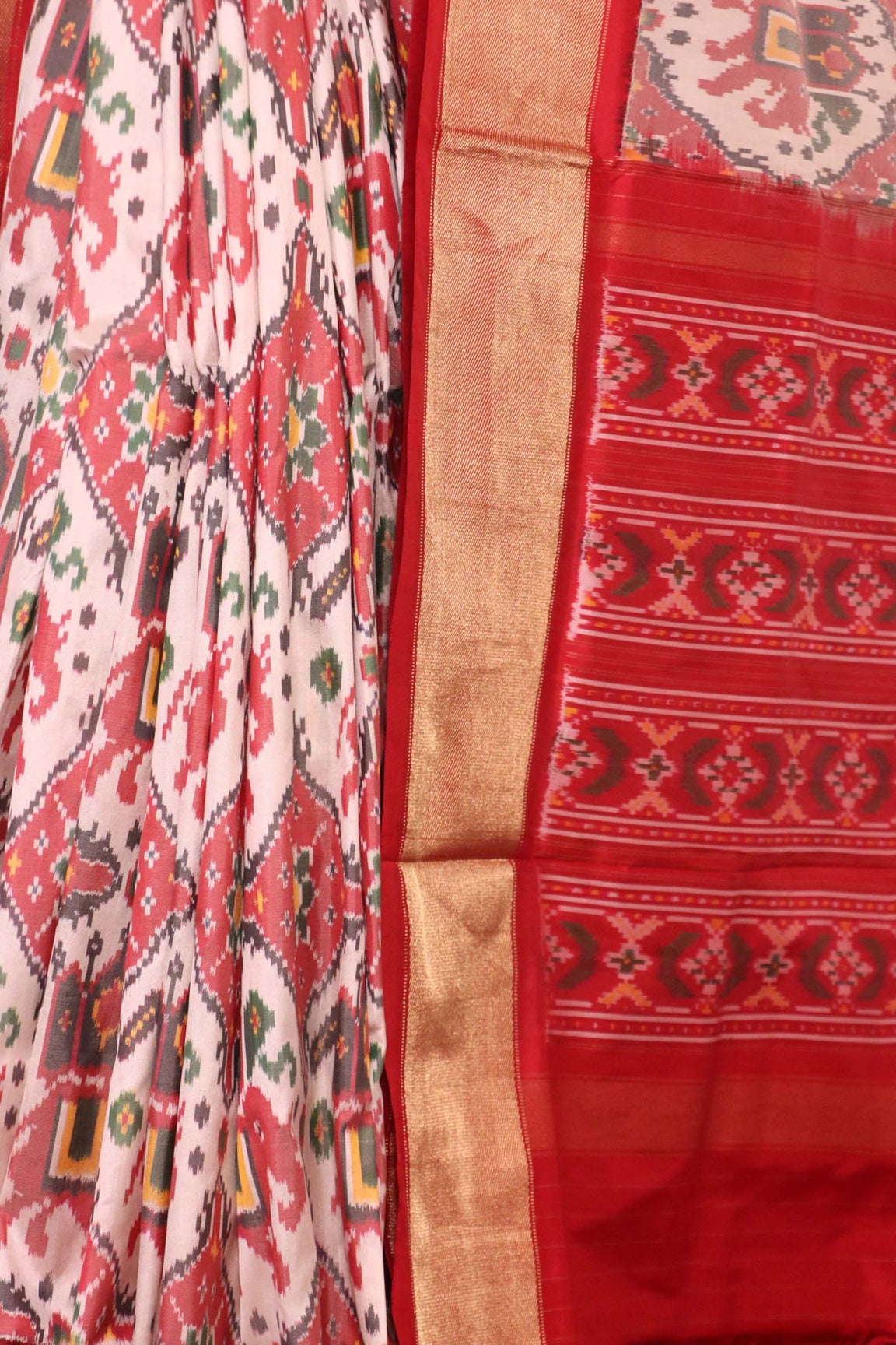 Pure Handloom Patola Ikat Silk Saree AK207289