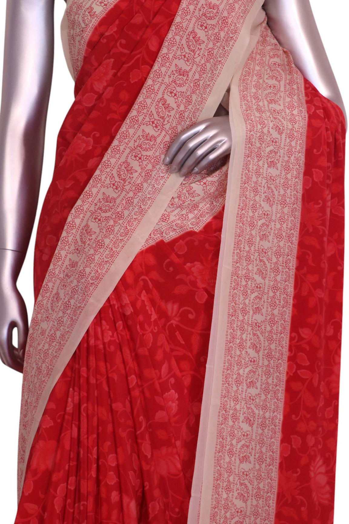 Floral  Pure Crepe Silk Saree AL202189