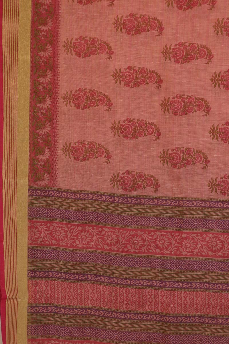 Printed Pure Cotton Saree AI207823