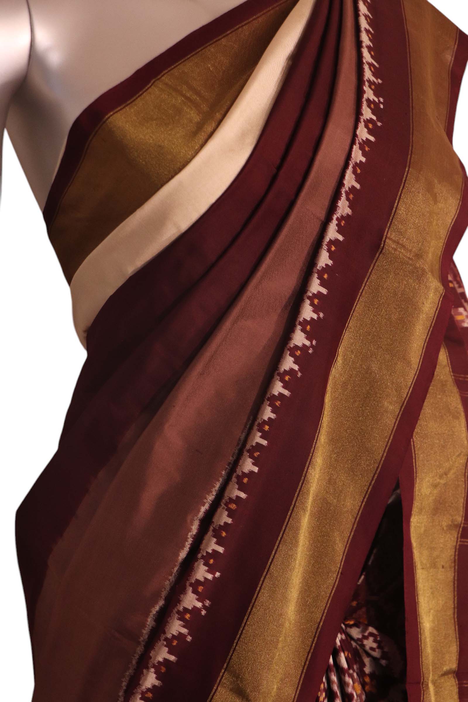 Pure Handloom Patola Ikat Silk Saree AK201130