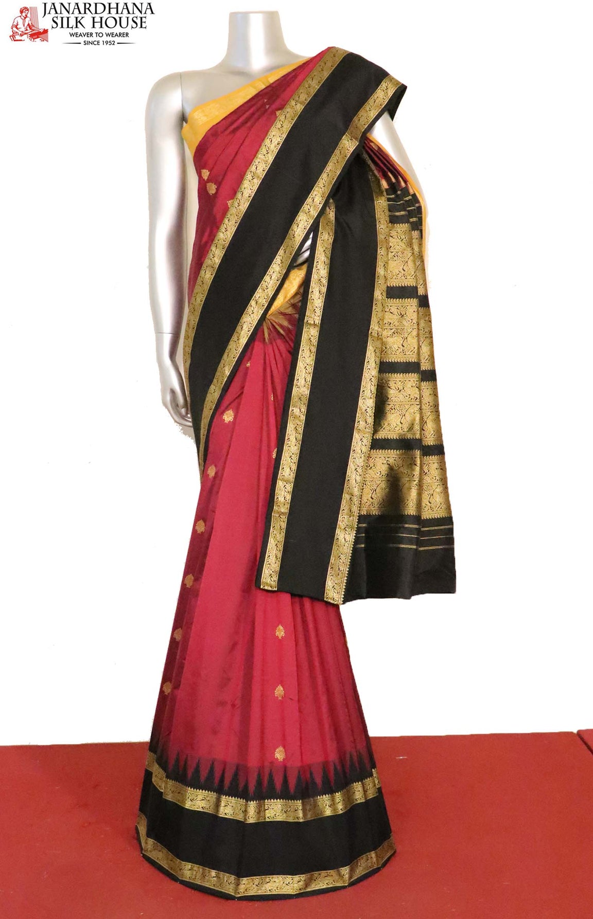 Ganga Jamuna Double Contrast South Silk Saree AI214652