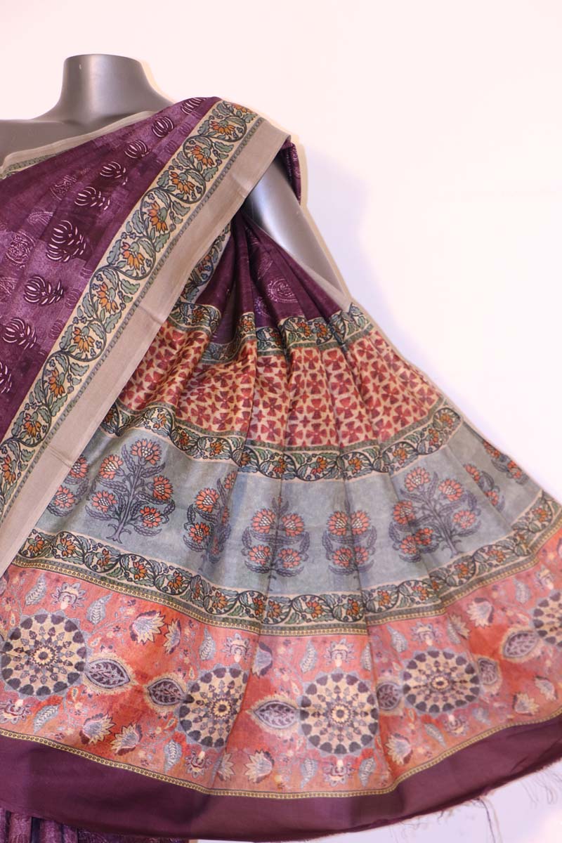 Designer Printed Pure Silk Saree AI207487