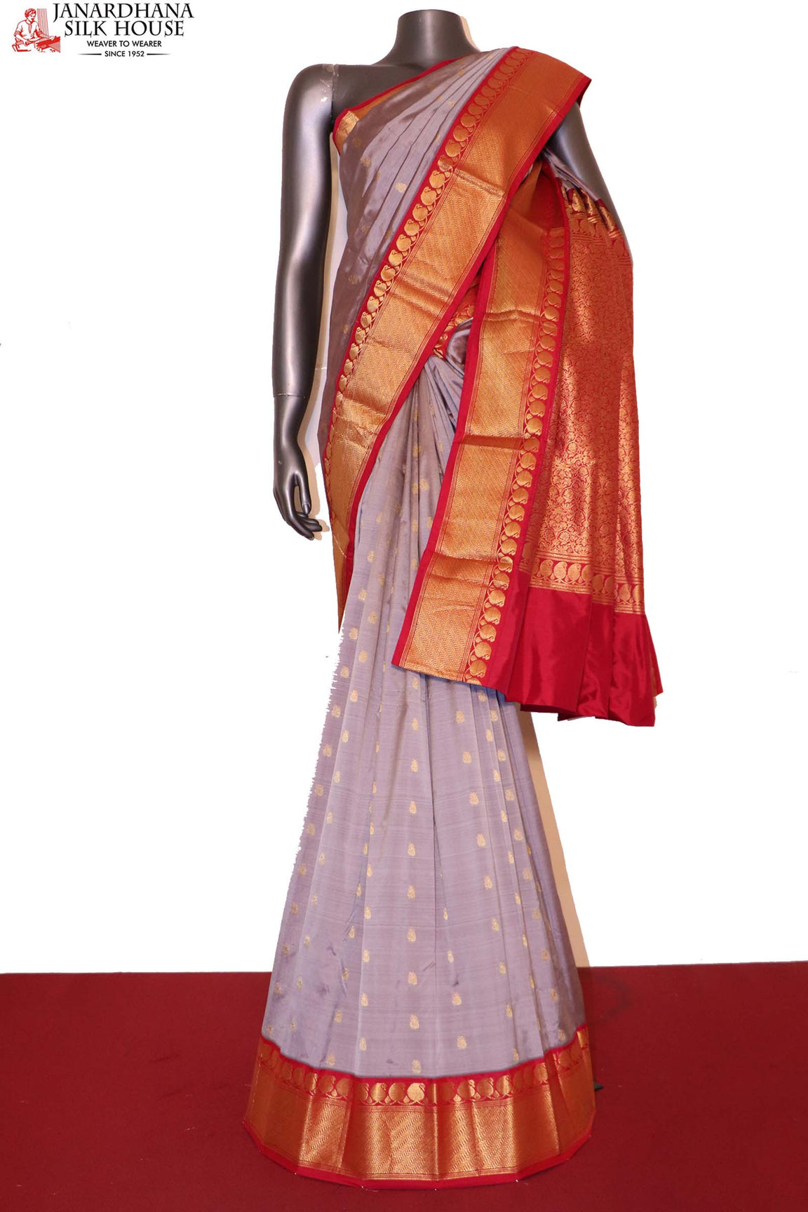 Grand Contrast Wedding Pure Silk Saree AI212982