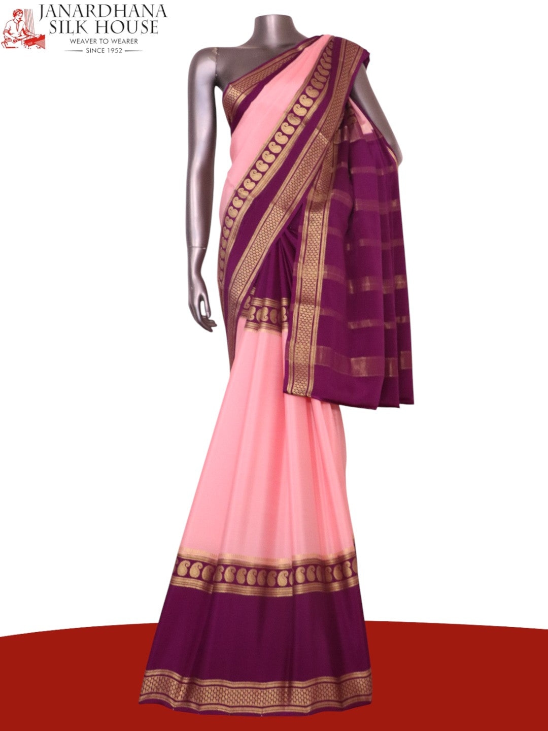 Pure Mysore Crepe Silk Saree AL212236