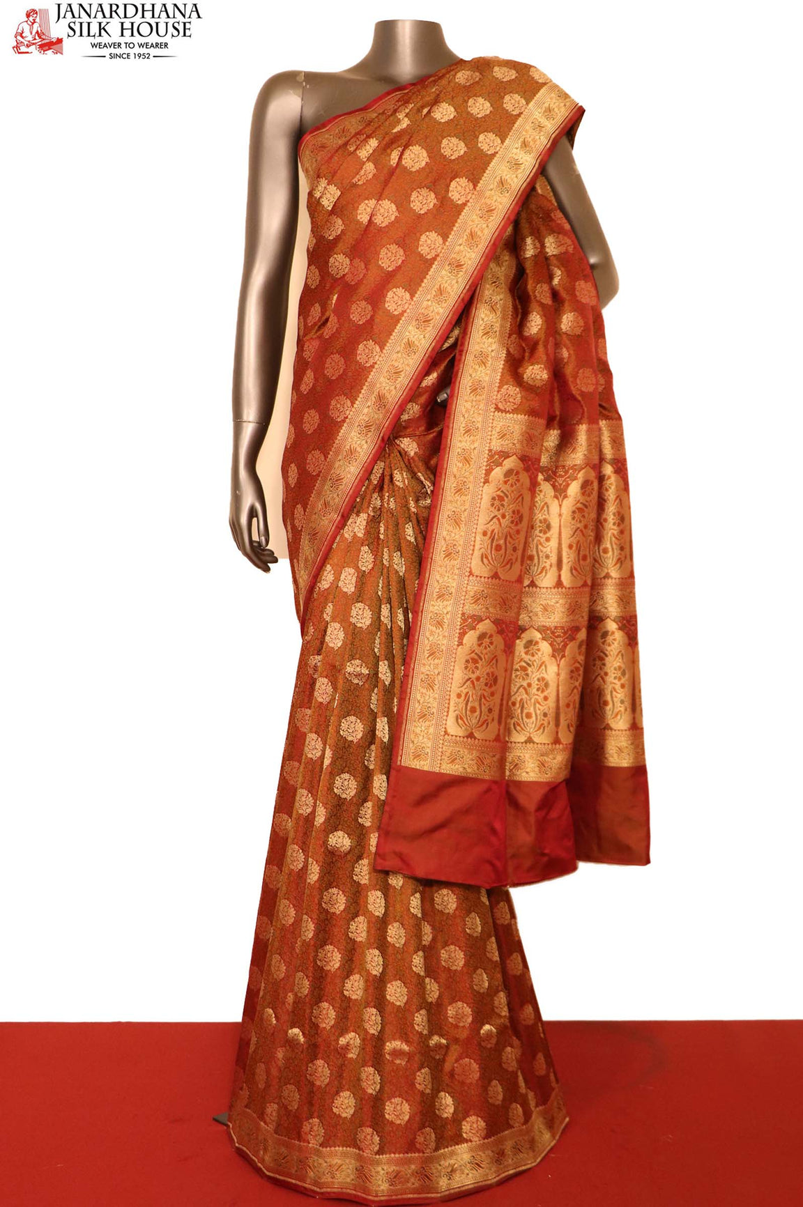 Exclusive Jamawar Tanchoi Silk Saree AH200447