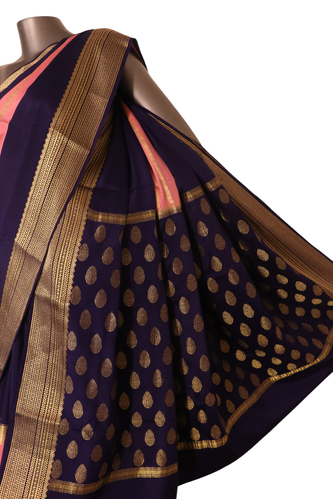 Pure Veldhari Zari Lines Mysore Crepe Silk Saree AK211282